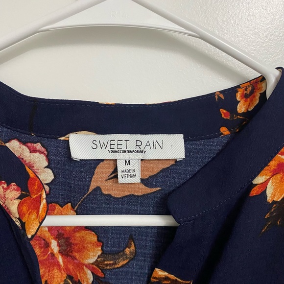 Sweat Rain Flower Blouse M - Picture 4 of 7